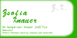 zsofia knauer business card